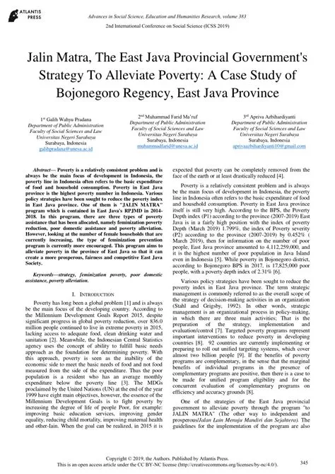 (PDF) Jalin Matra; The East Java Provincial Government's Strategy To ...