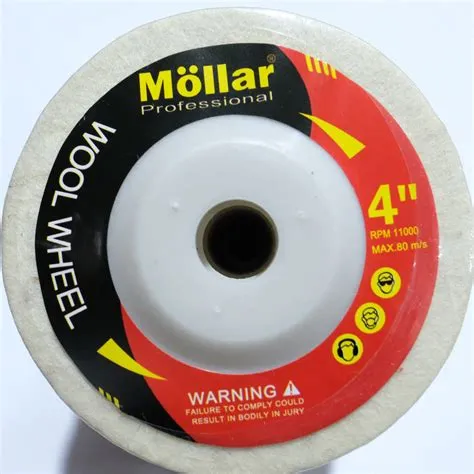 Jual Mata Gerinda Grenda PUTIH 4" MOLLAR / Polishing Wool Wheel Mata ...