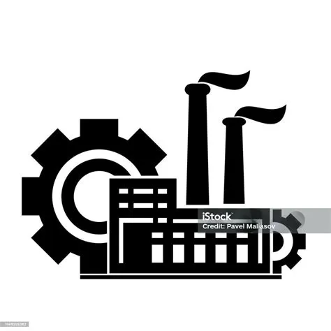 Illustration Vectorielle Logo Icône De Production Industrie Usine Isolé ...