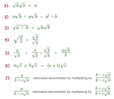 Square Root Rules and Surds | Math Resources