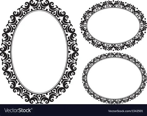 Oval frames Royalty Free Vector Image - VectorStock