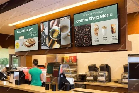 Digital menu screen for cafe | Premium AI-generated image