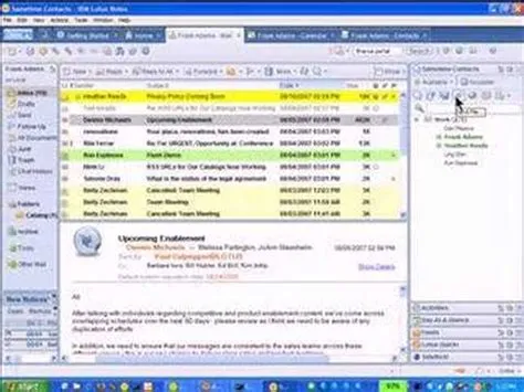 Lotus Notes 8: New features demonstration - YouTube