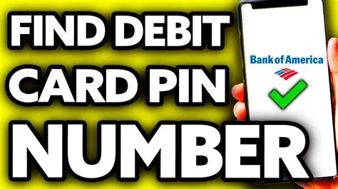 How To Find Your Pin Number for Debit Card Bank of America ?? - YouTube