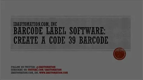 How to Create a Code 39 Barcode Label - YouTube