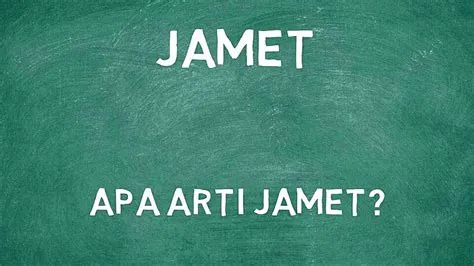 Apa Arti Kata Jamet? - YouTube