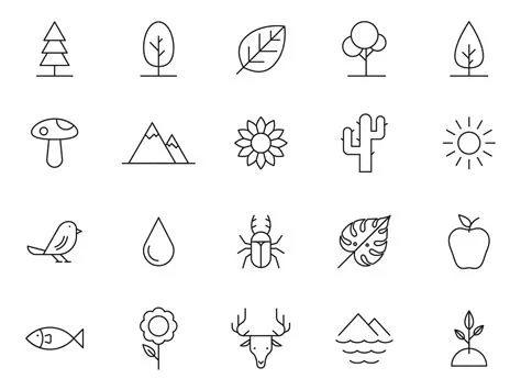Free 20 Nature Vector Icons (AI)