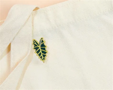 Alocasia Leaf Enamel Lapel Pin – And Here We Are