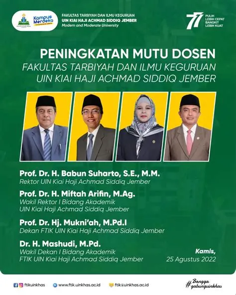 FTIK UIN KHAS Jember - Keberadaan dosen merupakan bagian penting dalam ...