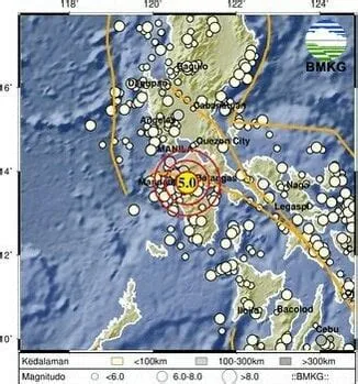 🌏 Mindoro, Philippines: Lindol - Earthquake (5.0 M, at 11:00 UTC, from ...
