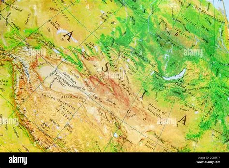 China india on geographic map hi-res stock photography and images - Alamy