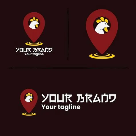 Premium Vector | Chicken and pin logo design