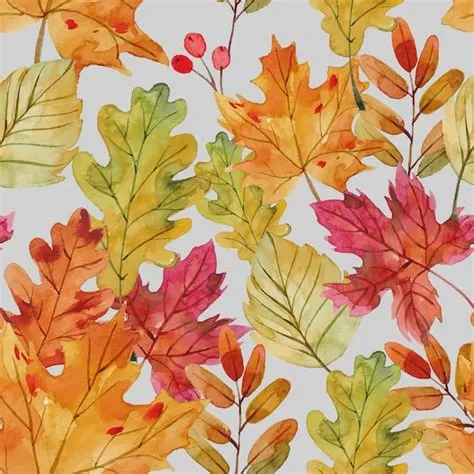 Premium Vector | Fall pattern watercolor