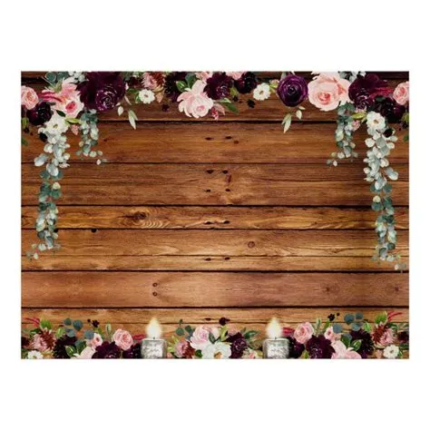 Rustic Barn Board Floral Blank XL DIY Poster | Zazzle.com | Flower wall ...