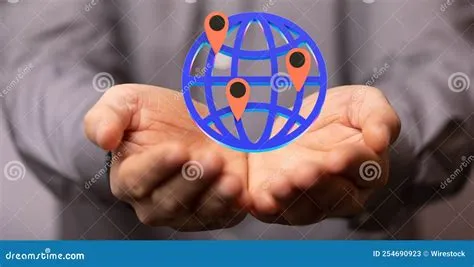 Hands Holding a 3d Rendered Globe with Map Pins, Artificial ...