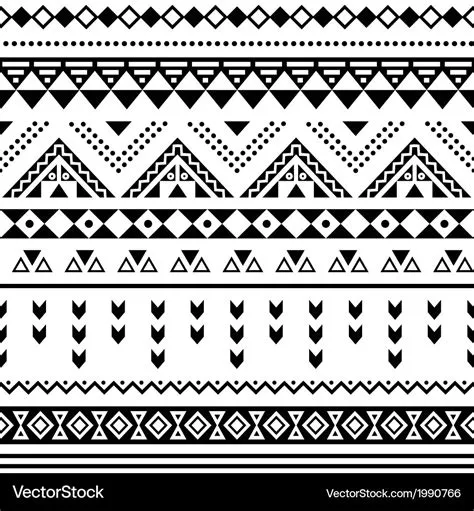 Cute Aztec Patterns Black And White