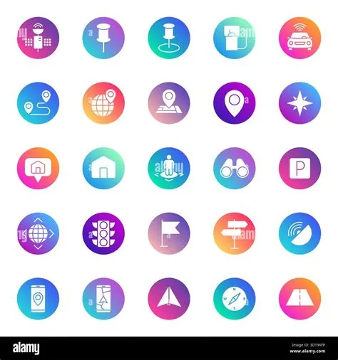 Set color gps location Stock Vector Images - Alamy