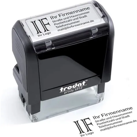 Trodat Firmenstempel mit Logo und Text – Printy 4912 Personalisierter ...