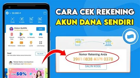 Cara Melihat Nomor Rekening Dana Kita || Cek Nomor Rekening Dana ...