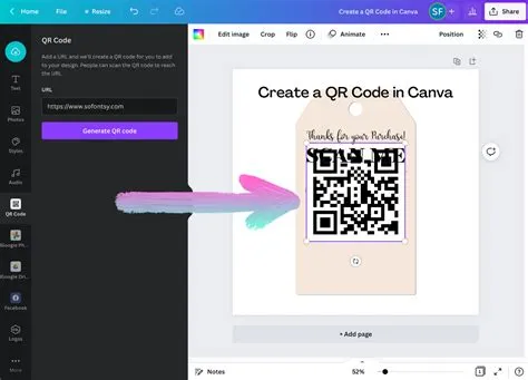 How to Create a QR Code in Canva + Printable Tag Template - So Fontsy