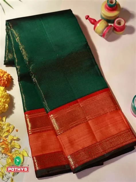 Green Kancheepuram silk saree | New saree designs, Wedding silk saree ...
