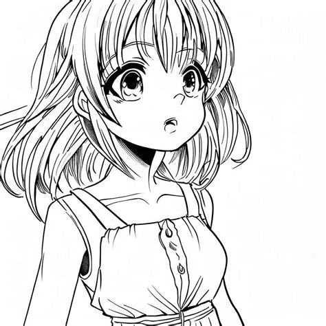 Coloriage Jolie Fille Manga - télécharger et imprimer gratuit sur ...