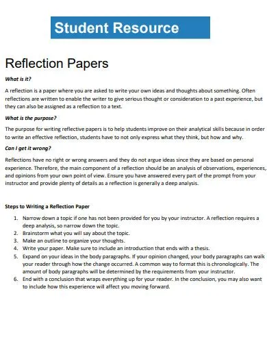 How To Write A Reflection Paper: Example, Format, & Reflection Essay Parts