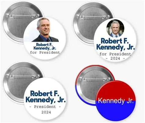 Robert F. Kennedy, Jr. 2024 Buttons Set of 4 RFK Jr. for President Pins ...