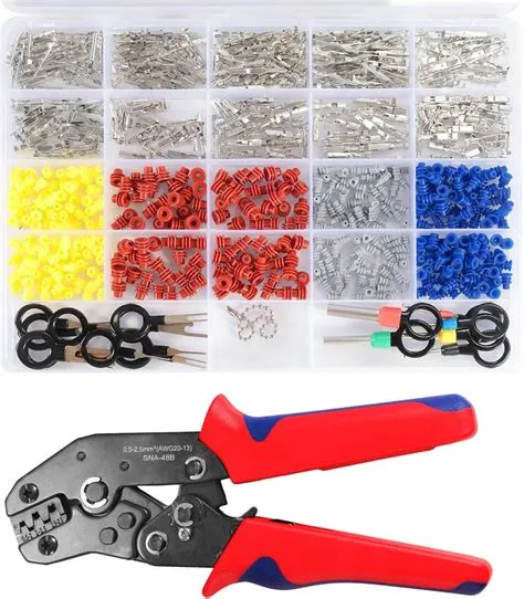 719PCS 19 Kinds Automotive Pin Connectors Kit With Wire Crimping Tool ...