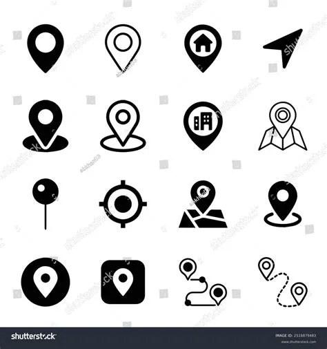 Location Pin Icons Pack Vector Stock Vector (Royalty Free) 2516879483 ...