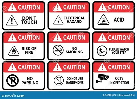 Set of Caution Signs about the Dangers, Warning Vector Signs. Attention ...