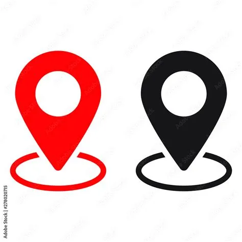 Vetor de Red and black maps pin. Location map icon. Location pin. Pin ...