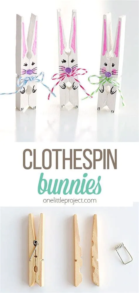 Clothespin Bunnies - These clothespin bunnies are so adorable and they ...