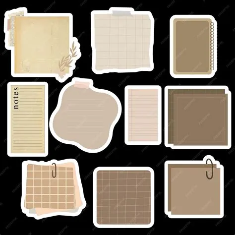 Premium Vector | Aesthetic notes scrapbook bullet journal