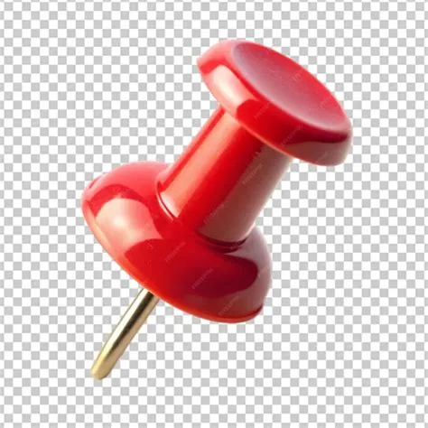A red push pin transparent background | Premium AI-generated PSD