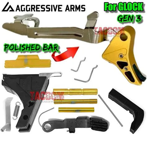 AGGRESSIVE ARMS for LOWER PARTS KIT With GOLD PINS AND SLIDE LOCK -With ...