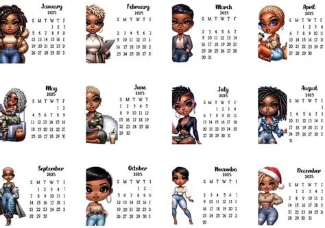 2025 Divas Desk Calendar, Dated Monthly Calendar, Women of Color ...