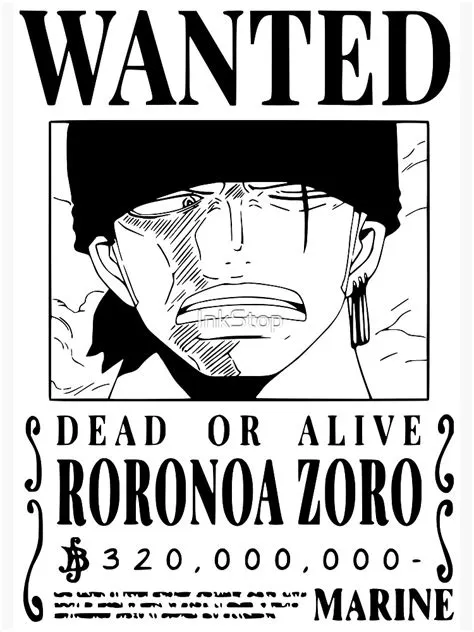"Zoro Wanted Poster - Black Vectors - No Background" Poster for Sale by ...