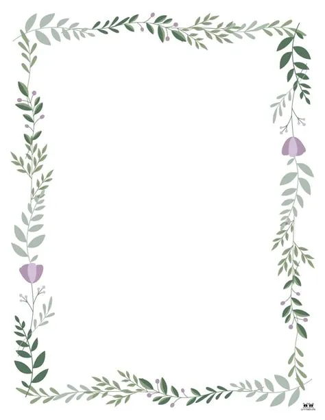 Leaf Borders - 30 FREE Printable Borders | Printabulls