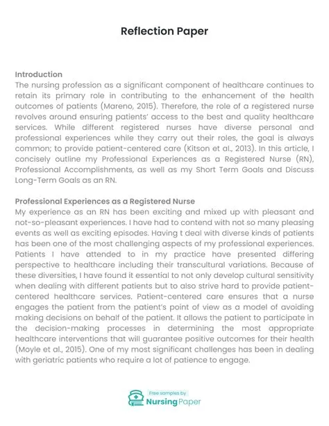 Reflection Paper Essay [692 words] | Nursing Paper