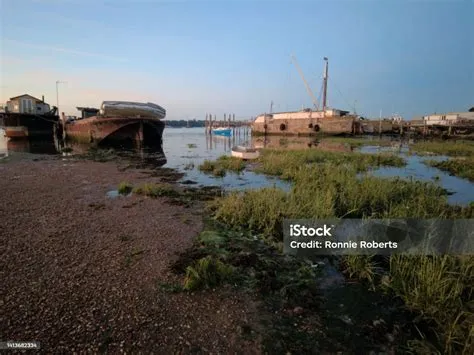Traditional Barges At Pin Mill In Suffolk Stock Photo - Download Image ...