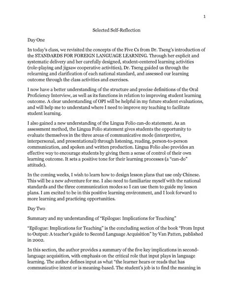 Scholarship essay: Reflective essay sample