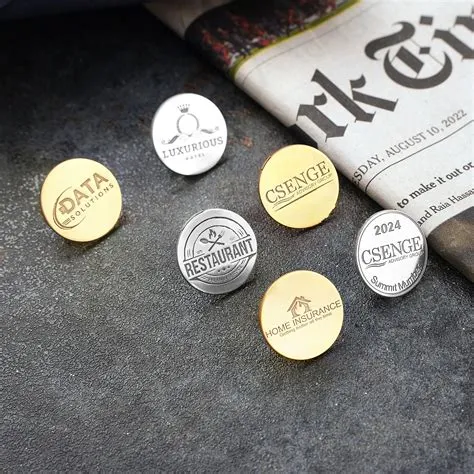 Custom Company Logo Lapel Pin, Personalized Engraved Logo Brooch ...