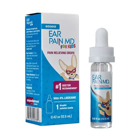 Eosera Ear Pain MD for Kids Pain Relieving Drops with Lidocaine, 0.42 ...