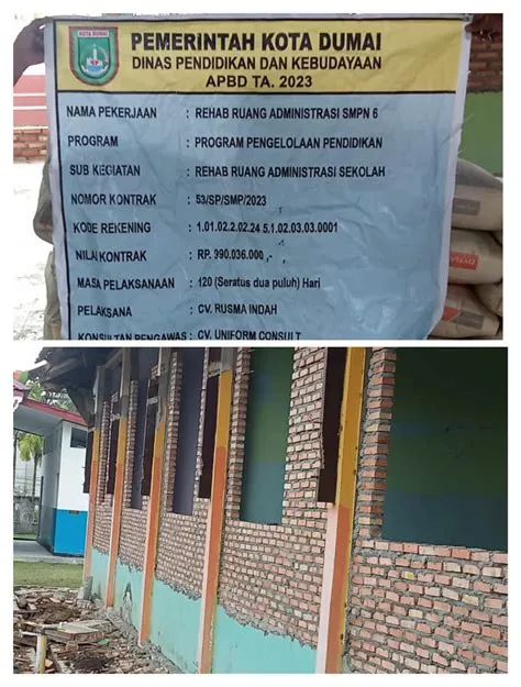 SMPN 6 Dumai Mendapat Bantuan Rehab Ruang ADM dari APBD Tahun 2023 Rp ...