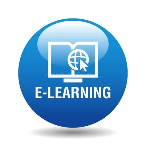 E-learning icon button stock illustration. Illustration of information ...