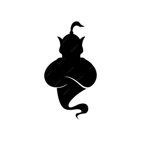 Premium Vector | Genie silhouette vector logo