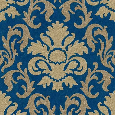 French Damask Blue Wallpaper at Clara Stamps blog