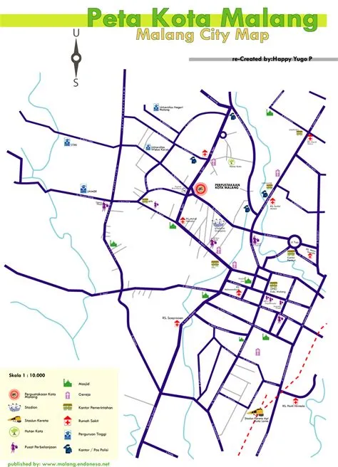 PETA KOTA MALANG DARI MASA KE MASA | KELURAHAN SUMBERSARI KOTA MALANG