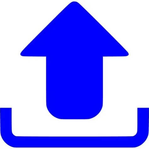 Blue upload-2 icon - Free blue upload icons